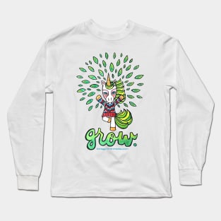 Grow — Yoga Unicorn — Animals of Inspiration Illustration series Long Sleeve T-Shirt